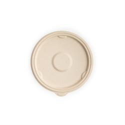 500ml Bowls & Cups Round Lid Bagasse (SNAPFIT - LID)