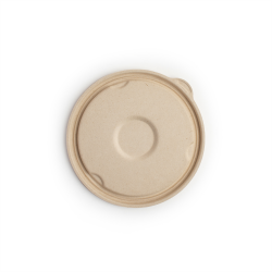 500ml Bowls & Cups Round Lid Bagasse (SNAPFIT - LID)