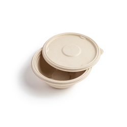 750ml Container Round Bowl Lid Bagasse (SNAPFIT - LID)